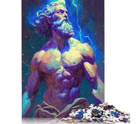 Rompecabezas de 1000 Piezas de Zeus Pintado para Adultos, Rompecabezas de Madera, decoración de Pared, 1000 Piezas (75 x 50 cm)