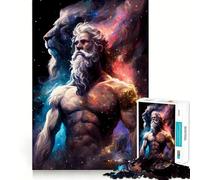 Rompecabezas de 1000 Piezas de Zeus y el León para Adultos Diversión y Entrenamiento Mental, Corte láser Actividad Relajante para Grupos en Interiores (50x75cm)