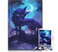 Rompecabezas de 1000 Piezas de Zorro Azul místico para Adolescentes, Divertido y lógico, Actividad educativa, Toque cálido Tamaño: 50x75cm