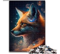 Rompecabezas de 1000 Piezas de Zorro Colorido para Adultos,Hecho de Madera, Padres,Parejas y Amigos Mayores de 14 años,50x75cm,Ideal para cumpleaños,Vacaciones,Navidad y Halloween