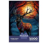 Rompecabezas De 1000 Piezas Deer in Sunset Rompecabezas para Adultos Juego De Ingenio Difícil Difícil Único Cumpleaños Y Regalos 38x26cm/1000pcs