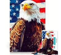 Rompecabezas de 1000 Piezas del águila Calva Americana Diversión con Memoria Superficie Lisa y sin Rebabas Un desafío entretenido para el Tiempo Libre (50x75cm)