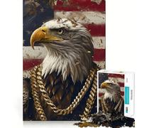 Rompecabezas de 1000 Piezas del águila Calva Americana para Adolescentes Juego de Memoria y concentración Calidad Profesional Ideal para Recortar y Relajarse en Grupo (50x75cm)