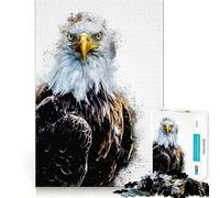 Rompecabezas de 1000 Piezas del águila Calva Americana para Adultos,Juguete para Resolver Problemas,Calidad Profesional,Ideal para Actividades grupales relajantes en Interiores (50x75cm)