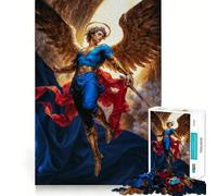 Rompecabezas de 1000 Piezas del Ángel Miguel con Espada y Alas Doradas para Adolescentes Juego de Entrenamiento Cognitivo Ajuste, Compacto y Divertido para Jugar en Familia (50x75cm)