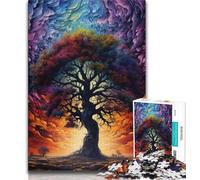 Rompecabezas de 1000 Piezas del Árbol de la Vida Ideal para Adultos y Adolescentes Juguetes educativos Juegos antiestrés colección de Artistas Bellas Artes (50x75cm)