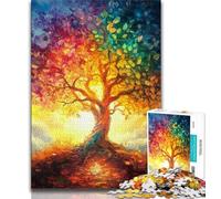 Rompecabezas de 1000 Piezas del Árbol de la Vida para Adultos y Adolescentes, Juguete Educativo Intelectual y Relajante, Regalo de Amigo Secreto (38x26cm)