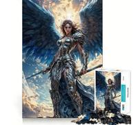 Rompecabezas de 1000 Piezas del Arcángel Azul,Arte de Ajuste, Actividad de Juego Inteligente,Juego Divertido para Tiempo Libre,Regalo de Cumpleaños 38x52cm