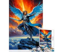 Rompecabezas de 1000 Piezas del Arcángel Miguel Ángel Guerrero Juguete Decorativo para Pared Regalo de cumpleaños Juego de ingenio con Piezas aleatorias Que se entrelazan por Completo tamaño 50x75cm