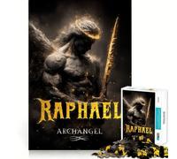 Rompecabezas de 1000 Piezas del Arcángel Rafael con Espada Regalos para Adultos Juguete Que desafía la Mente Fácil de Usar Corte preciso (50x75cm)