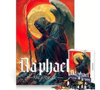 Rompecabezas de 1000 Piezas del Arcángel Rafael para Adultos Juego Mental Pasatiempo en casa Bordes limpios Un Regalo Encantador (38x26cm)
