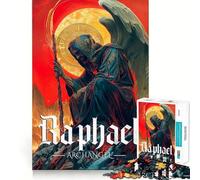 Rompecabezas de 1000 Piezas del Arcángel Rafael para Adultos Juego Mental Pasatiempo en casa Bordes limpios Un Regalo Encantador (38x26cm)