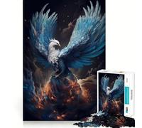 Rompecabezas de 1000 Piezas del Ave Fénix Mística para Adolescentes Rompecabezas Mental para aliviar la tensión Arte para armar Regalo Premium (38x52cm)