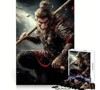 Rompecabezas de 1000 Piezas del Bastón Dorado de Sun Wukong para Adolescentes Juego Inteligente para Pasar Tiempo en Familia, Pieza de Arte para armar 50x75cm