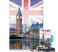 Rompecabezas de 1000 Piezas del Big Ben de Londres,Juego de articulación preciso,Juguete cognitivo,Juego de Ocio,Regalo Divertido de Navidad (38x52cm)