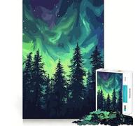 Rompecabezas de 1000 Piezas del Bosque Aurora Diversión precisa y Creativa Juego para desarrollar el Pensamiento crítico Diversión a Ritmo pausado Juego artístico para cumpleaños (50x75cm)