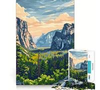 Rompecabezas de 1000 Piezas del Bosque de Yosemite, Arte Natural, Bordes Limpios, Decoración, Juego Cognitivo, Juguete, Tiempo Fácil, Divertido, Ocio (38x26cm)