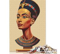 Rompecabezas de 1000 Piezas del Busto de la Reina Nefertiti para Adultos, Juguete Educativo, decoración Familiar (75 x 50 cm)
