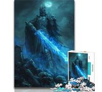 Rompecabezas de 1000 Piezas del Caballero de la Muerte para Adultos, Regalo, Juego Familiar antiestrés, desafío difícil, Gran Regalo y Juguete (38x26cm)