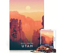 Rompecabezas de 1000 Piezas del Cañón Bryce de Utah para Adolescentes Mejora la Memoria,relaja la Mente y es Divertido Corte de Calidad Regalo Ideal (38x52cm)