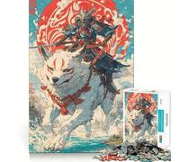 Rompecabezas de 1000 Piezas del Clan del Lobo Samurai para Adolescentes Estimula la Mente Divertido Cierre Seguro Sin Piezas Sueltas Una Forma entretenida de Pasar el Tiempo Libre (38x52cm)