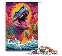 Rompecabezas de 1000 Piezas del Colorido Tyrannosaurus Rex de The FutureJigsaw para Adultos y niños. Rompecabezas de Madera. Juguete Educativo antiestrés. 1000 Piezas (38 x 26 cm).