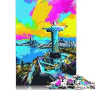 Rompecabezas de 1000 Piezas del Cristo Redentor para Adultos, Rompecabezas de Papel para Adultos y Adolescentes, Rompecabezas Educativo de 1000 Piezas (75 x 50 cm)