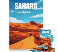 Rompecabezas de 1000 Piezas del Desierto del Sahara, África, para Adolescentes Mejora la Memoria Ideal para Relajarse Bordes precisos Regalo Elegante (50x75cm)