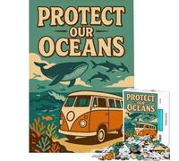 Rompecabezas de 1000 Piezas del Día de la Tierra Protejamos Nuestros océanos Desafío de Inteligencia Cerebral Juguetes adictivos Juegos Familiares Ideal para Parejas Obra de Arte