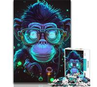 Rompecabezas de 1000 Piezas del Dr Monkey para Adultos y Adolescentes, Juguetes de Entretenimiento Familiar con póster y Hoja de Trivia a Juego (tamaño 75x50cm)