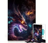 Rompecabezas de 1000 Piezas del Dragón Anciano Arcoíris para Adultos Juguete para ejercitar la Mente y Relajarse Corte Perfecto Regalo Memorable 38x52cm