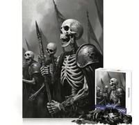 Rompecabezas de 1000 Piezas del Ejército de Esqueletos para Adultos Juguete de lógica Mental, antiestrés, Corte Firme, Regalo increíble 50x75cm