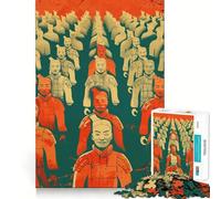 Rompecabezas de 1000 Piezas del Ejército de Terracota para Adolescentes, Juguete para ejercitar la Mente, Tiempo de convivencia, Pieza de colección de Arte de Corte preciso 50x75cm