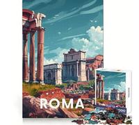 Rompecabezas de 1000 Piezas del Foro Romano de Roma para Adolescentes, Juguete Mental para aliviar el estrés, Corte Premium, (38x52cm)