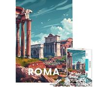 Rompecabezas de 1000 Piezas del Foro Romano de Roma Un Reto para completar Difícil Juego Educativo Apto para Mayores de 14 años (50x75cm)