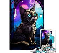 Rompecabezas de 1000 Piezas del Gato Munchkin Juegos educativos para niños Juguetes de desafío Regalos y Juguetes Ideales para Pasar el Tiempo en casa (tamaño 38x26cm)