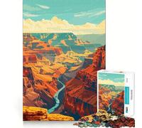Rompecabezas de 1000 Piezas del Gran Cañón,Arte de la Naturaleza,Corte preciso,Juguete para desarrollar la Capacidad cognitiva,diversión para el Tiempo Libre, Relajante (50x75cm)