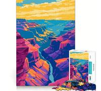 Rompecabezas de 1000 Piezas del Gran Cañón,Arte de Viaje,Juego preciso para armar,Actividad Cerebral,diversión,Juego para el Tiempo Libre,Regalo de cumpleaños (38x26cm)