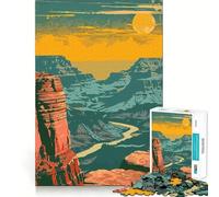 Rompecabezas de 1000 Piezas del Gran Cañón,Arte de Viaje,Piezas Finas,Divertido,Juguete para Resolver Problemas,Juego Tranquilo,decoración navideña,Regalo (50x75cm)