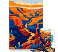 Rompecabezas de 1000 Piezas del Gran Cañón de Arizona Arte de Corte preciso Juguete para desarrollar la Capacidad cognitiva Diversión para el Tiempo Libre Regalo navideño Relajante (50x75cm)