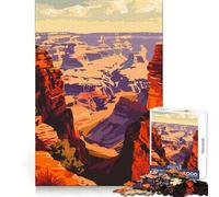 Rompecabezas de 1000 Piezas del Gran Cañón de Arizona,Arte,decoración de Bordes limpios,Actividad para Mentes Inteligentes,diversión fácil, 38x26cm