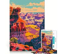 Rompecabezas de 1000 Piezas del Gran Cañón de Arizona,Pieza de Corte Limpio,Juguete Que desafía la Mente,Momento de Calma,diversión,Pieza de Arte navideña (50x75cm)