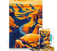 Rompecabezas de 1000 Piezas del Gran Cañón de Arizona,Pieza de Corte Limpio,Juguete Que desafía la Mente,Momento de Calma,diversión,Pieza de Arte navideña (50x75cm)