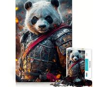 Rompecabezas de 1000 Piezas del Guerrero Panda samurái para Adolescentes, Juguete Mental para aliviar el estrés, Corte Premium, (38x26cm)