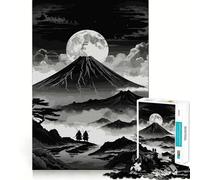 Rompecabezas de 1000 Piezas del Guerrero Samurai en el Monte Fuji para Adolescentes Juguete Intelectual para Disfrutar en Familia Corte de Calidad (38x26cm)