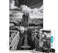 Rompecabezas de 1000 Piezas del Horizonte de Barcelona con la Sagrada Familia Juego de precisión para desarrollar la coordinación y el Desarrollo cognitivo Juguete para el Tiempo Libre Regalo