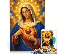 Rompecabezas de 1000 Piezas del Inmaculado Corazón de María, Juego Educativo, Actividades Divertidas para Hacer en casa, Regalo de cumpleaños 50x75cm