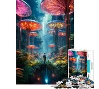 Rompecabezas de 1000 Piezas del Jardín de Hongos Mágicos Juegos relajantes Juguetes adictivos para Cultivar la Paciencia Excelentes Regalos y Juguetes para cumpleaños (Tamaño 50x75cm)