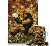 Rompecabezas de 1000 Piezas del Jugador de Rugby Wolverine para Adultos Piensa,Entrena,Juega Encaja Perfectamente,sin Piezas Sueltas aliviar el estrés (50x75cm)