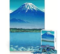 Rompecabezas de 1000 Piezas del Lago Shoji y el Monte Fuji para Adultos Entrenamiento de Memoria Disfrute Tranquilo Bordes precisos (50x75cm)